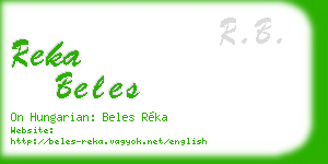 reka beles business card